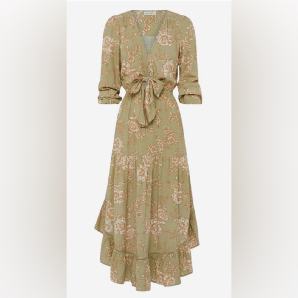 Kivari Lani Tie Midi Dress